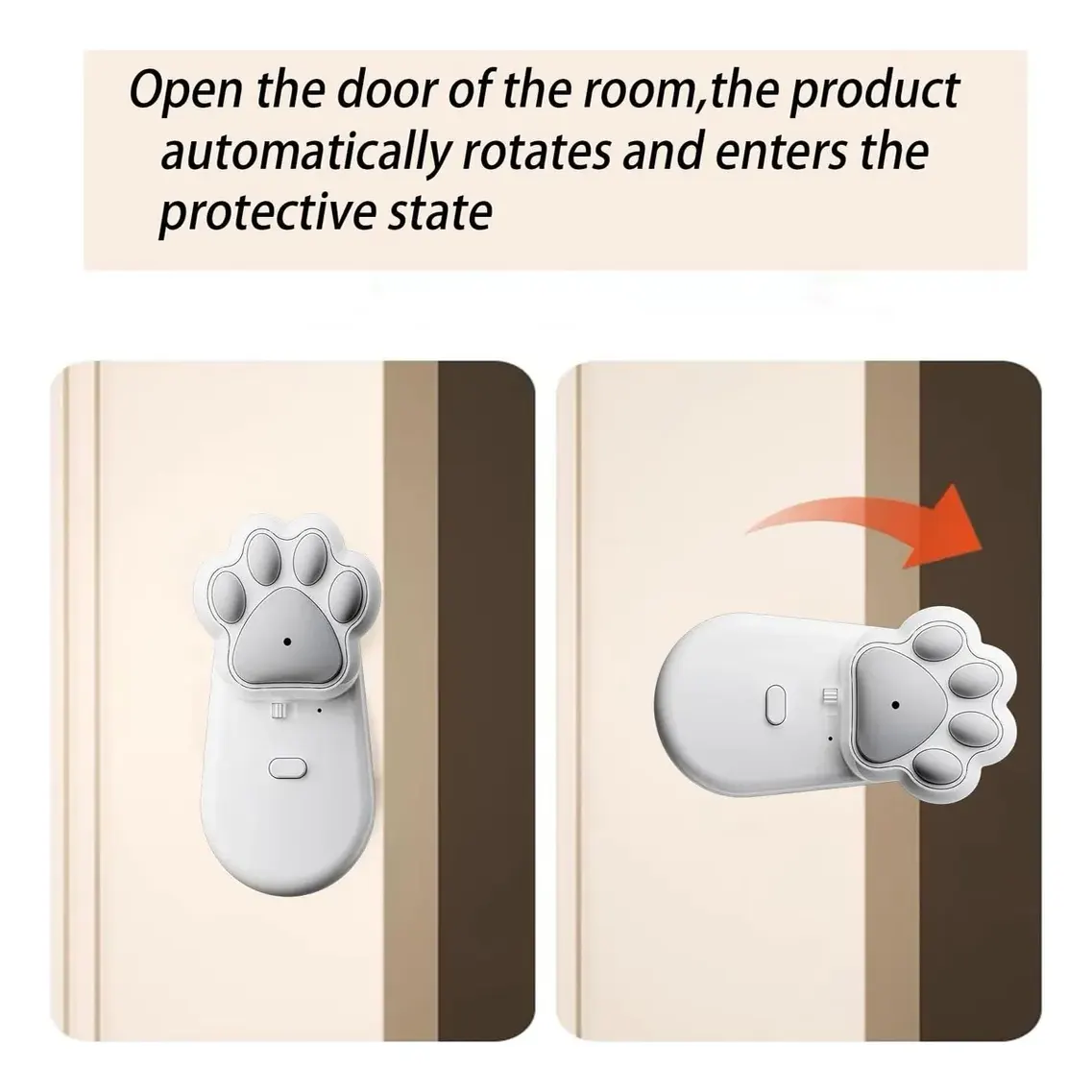 Automatic Safety Door Stoppers, Baby Finger Protection with Cute Cartoon Paw Design
