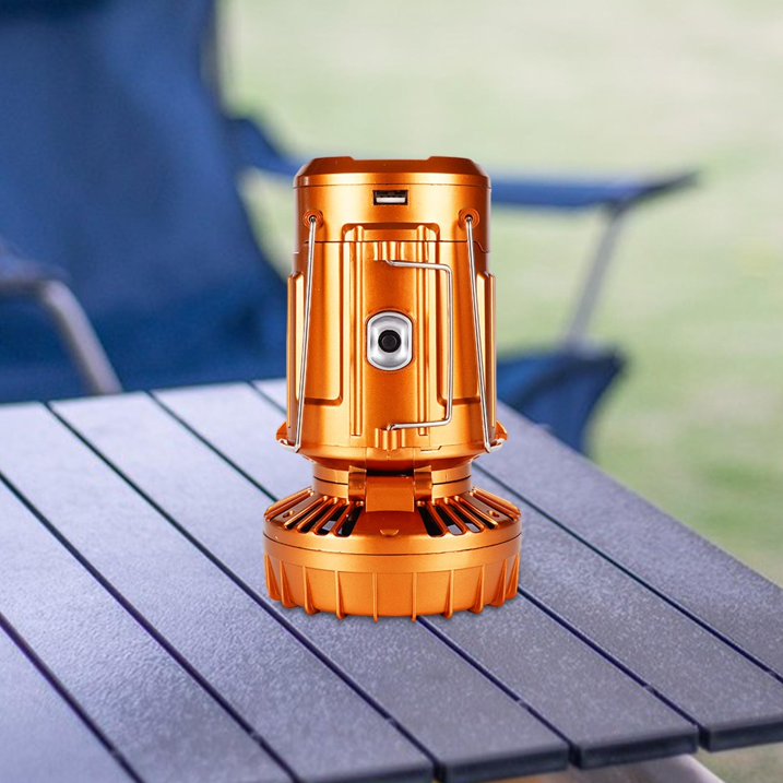 Camping Lantern with Fan – Foldable Portable Flashlight, Electric Fan, Ideal for Picnic