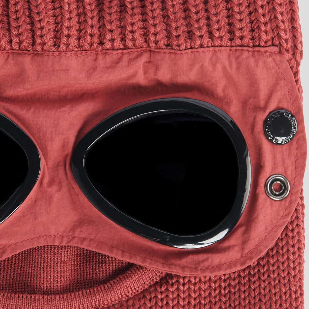 Elegant Wine Red Wool Goggles – Fashionable Cold-Weather Shield