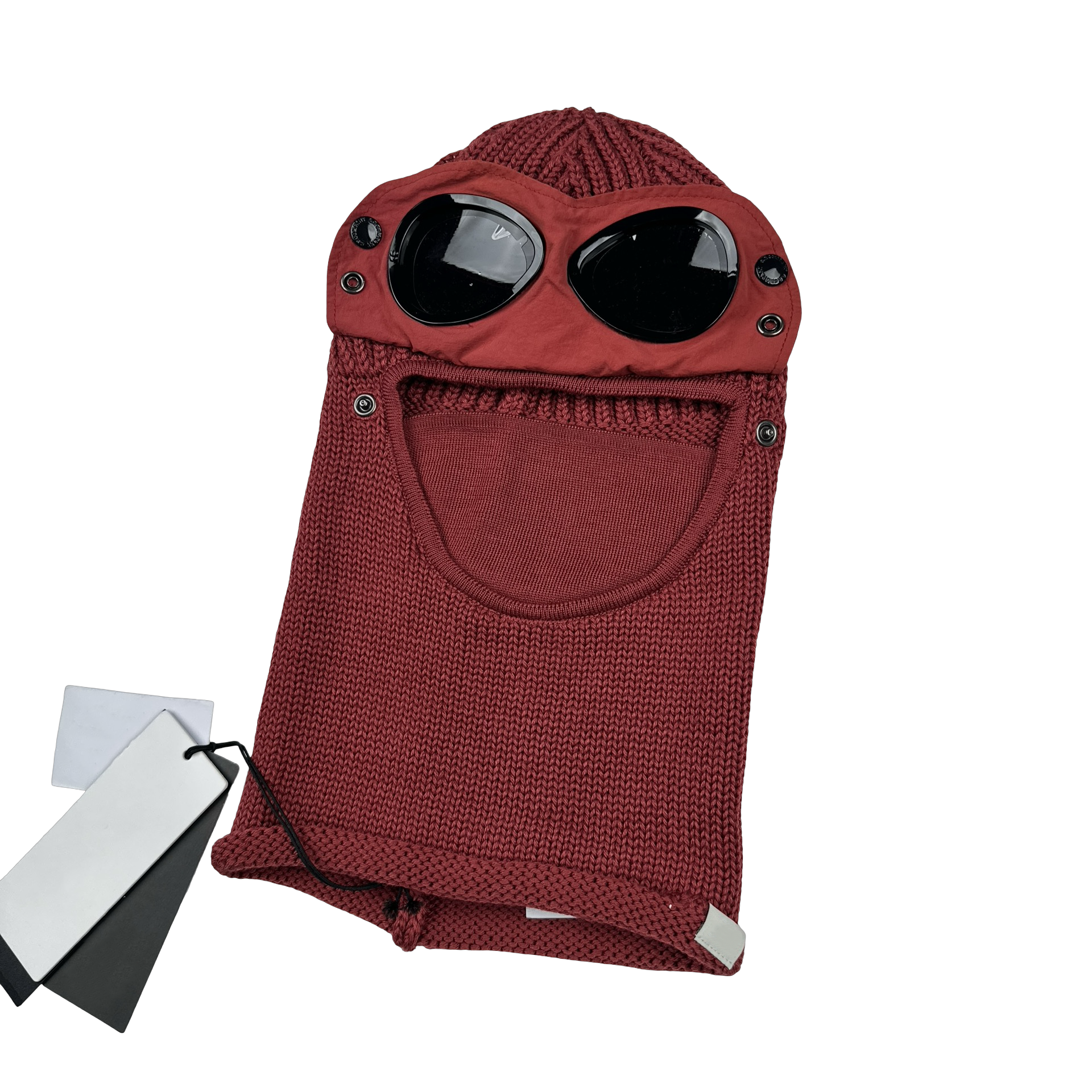 Elegant Wine Red Wool Goggles – Fashionable Cold-Weather Shield