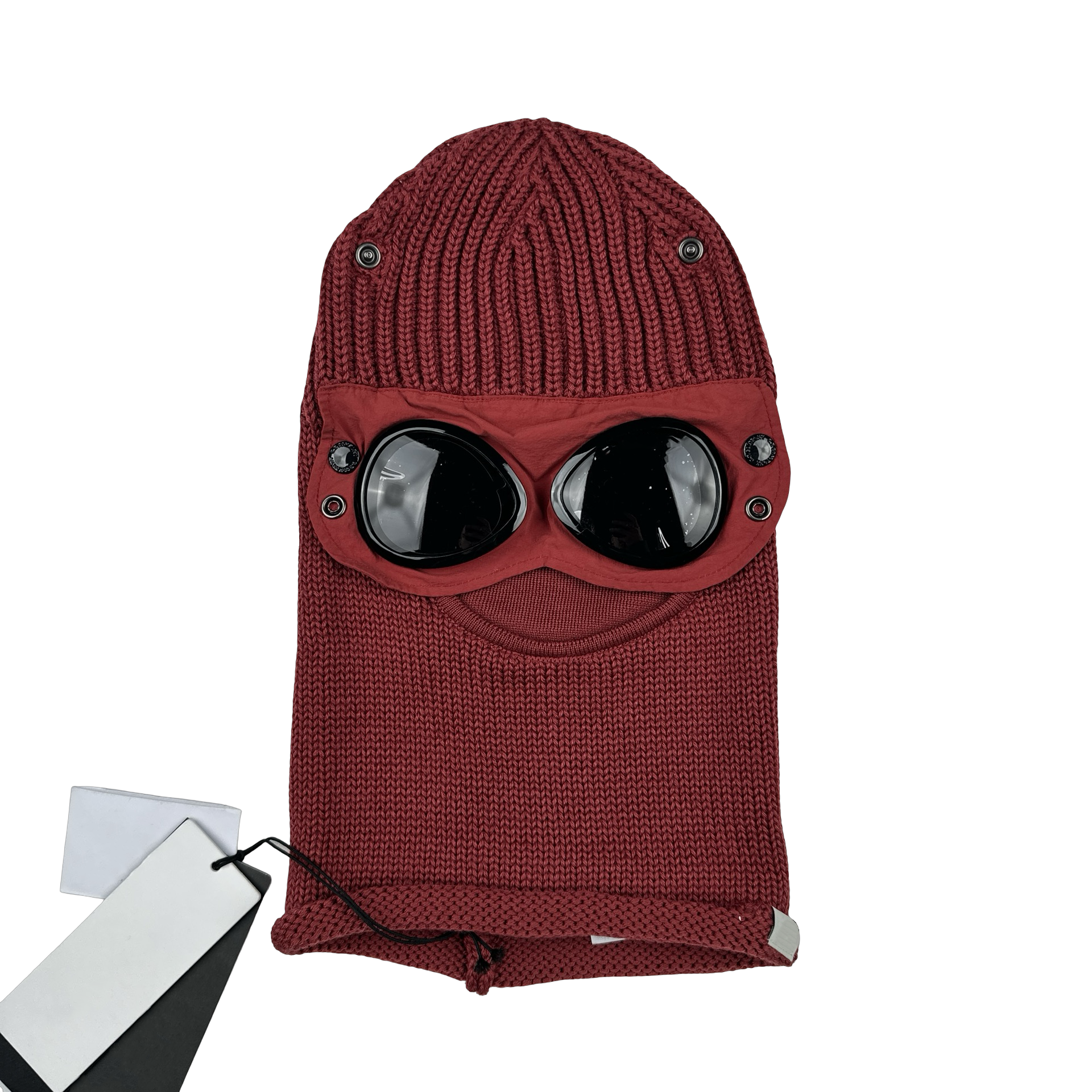 Elegant Wine Red Wool Goggles – Fashionable Cold-Weather Shield