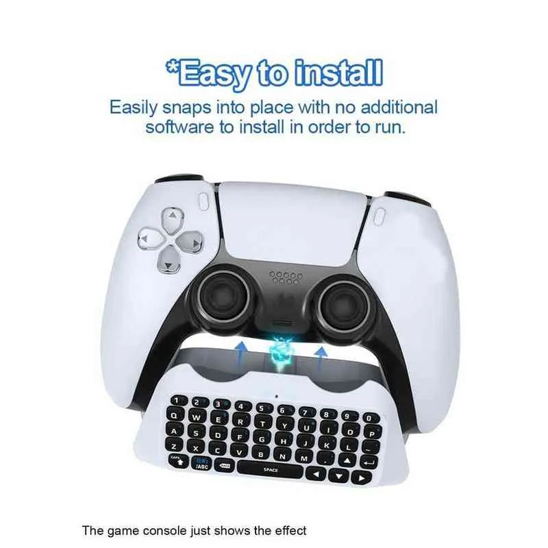 Wireless Keyboard for Controller – Bluetooth External Keyboard with Voice Chat Function