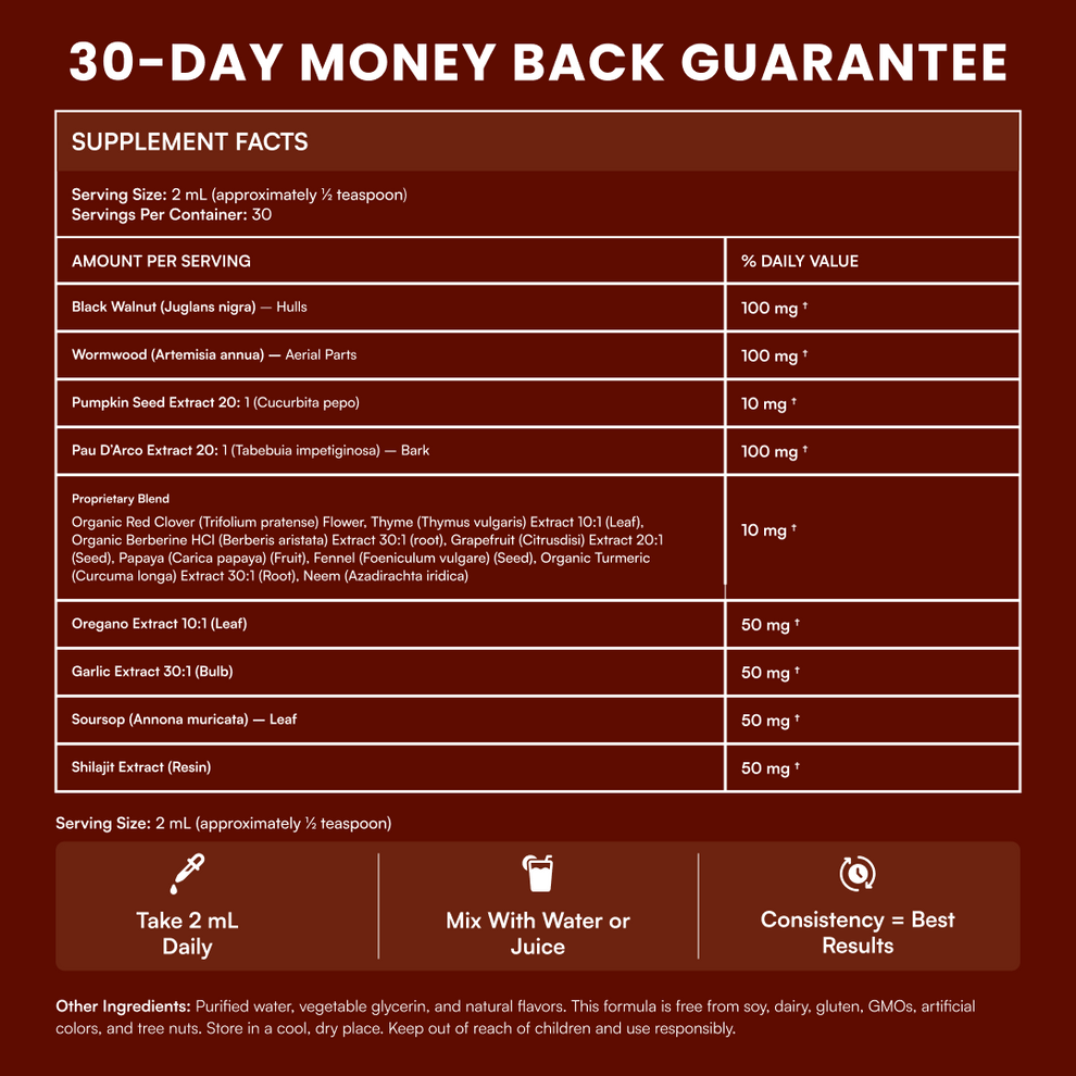 Black Walnut & Mugwort Intestinal Cleanse Liquid