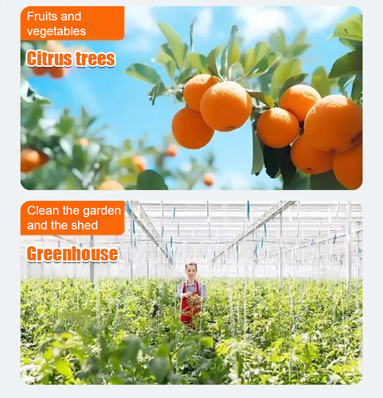 A bottle diluted with 1000 jin of water: Plant and fruit tree orchard cleaning agent.