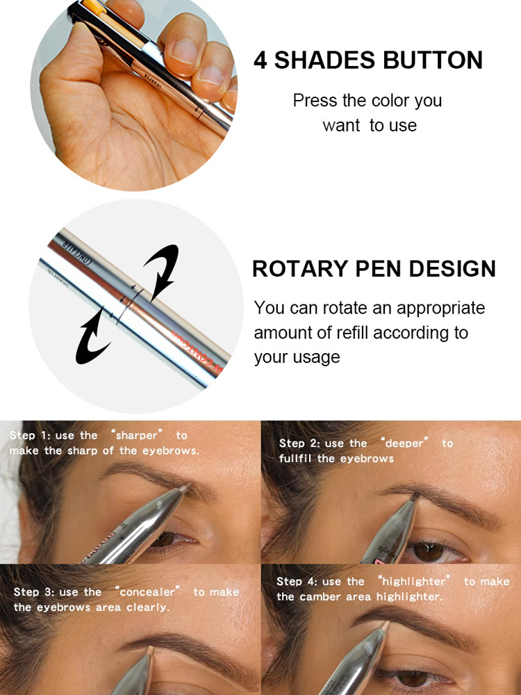 Upgraded Multi-function 4-in-1 Makeup Pen