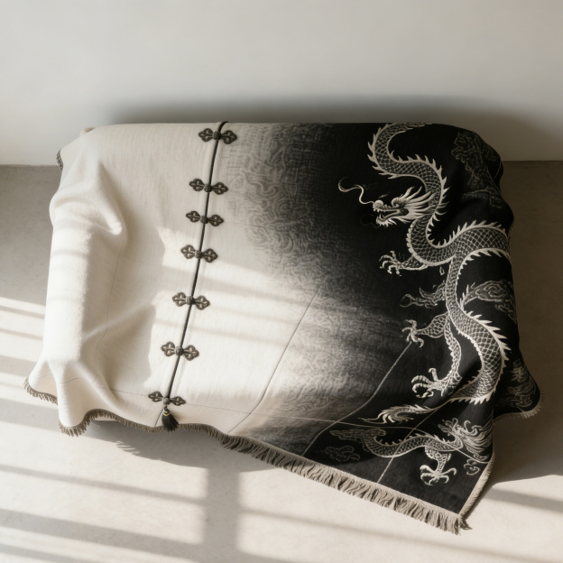 防塵保護沙發毯－龍紋矩形款