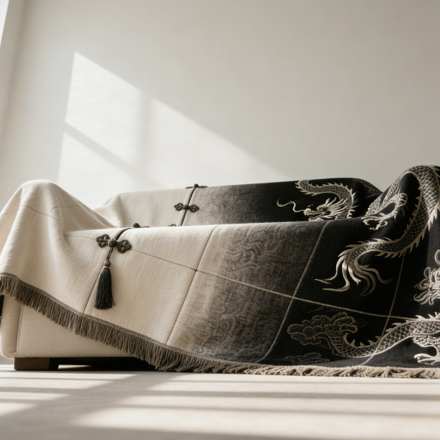 防塵保護沙發毯－龍紋矩形款