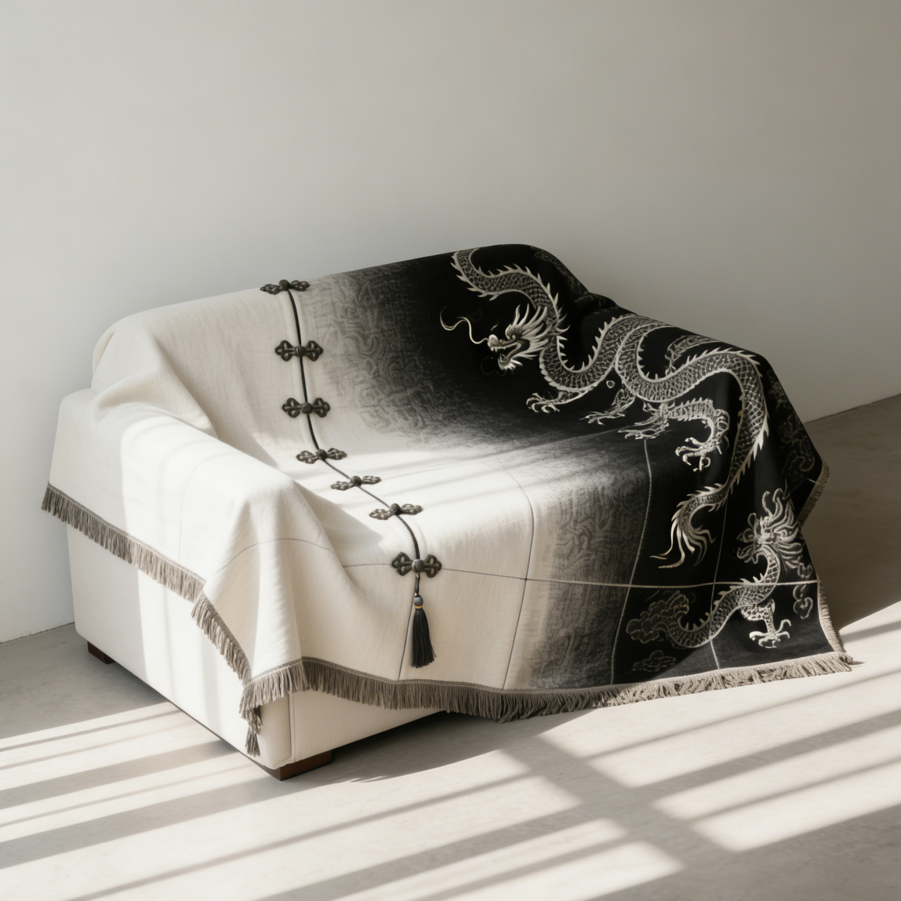 防塵保護沙發毯－龍紋矩形款