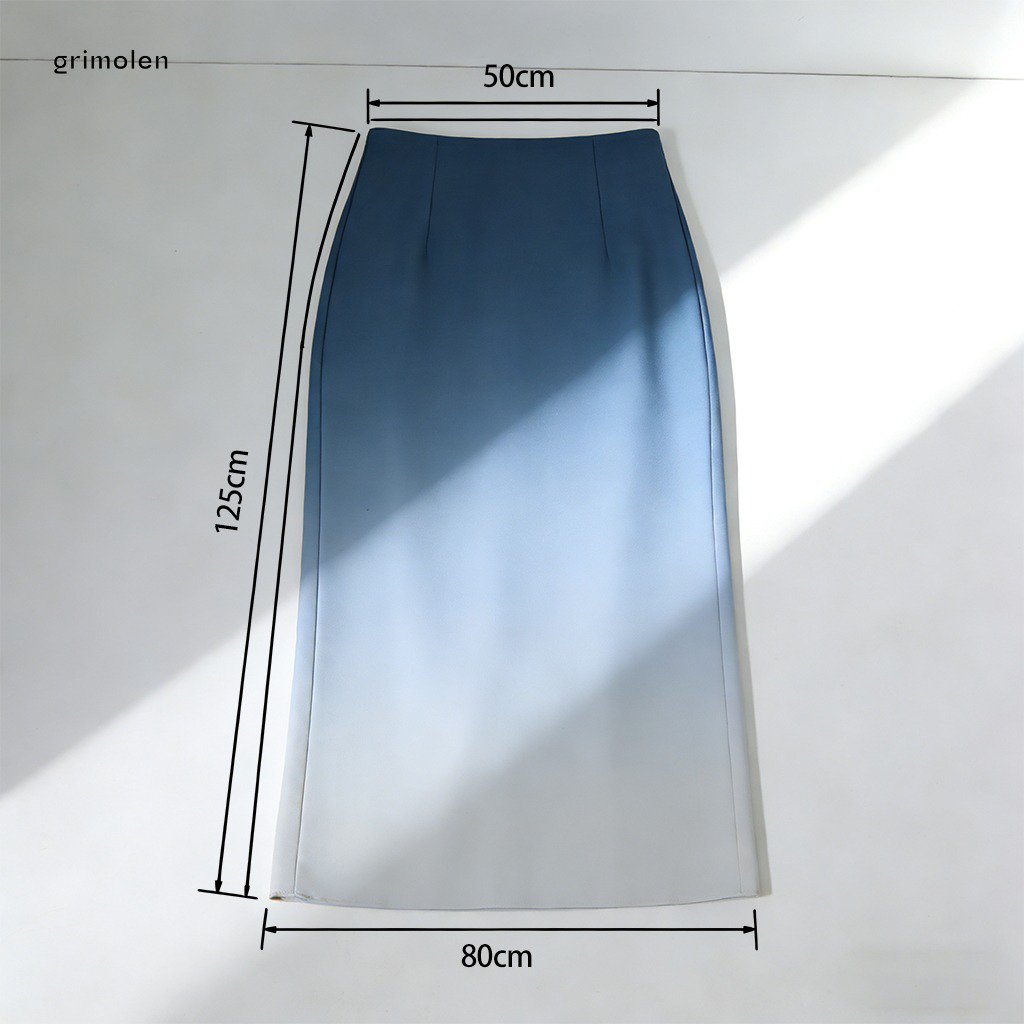 女士半身長裙側面穿搭效果