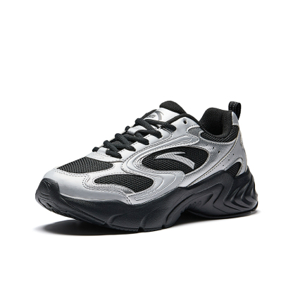 ANTA Women Vintage Casual Shoes 1225D8893-4 - Black Silver (Kasut Kasual Perempuan)