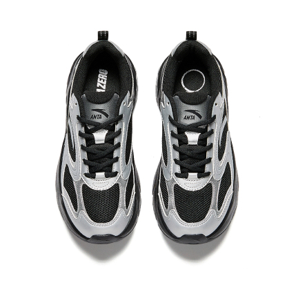 ANTA Women Vintage Casual Shoes 1225D8893-4 - Black Silver (Kasut Kasual Perempuan)