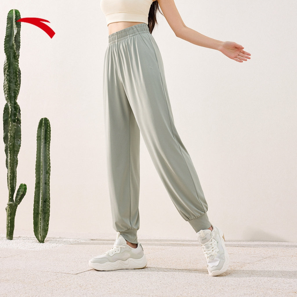 ANTA Women Training Knit Track Pants 9625B7301-1 -Grey (Seluar Panjang Perempuan)