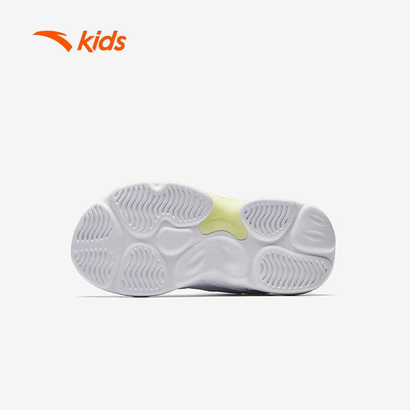 anta kids girls Running Shoes A225C9909-2 -white/green/yellow