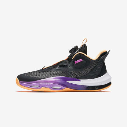 ANTA Kids ELITE - Black/Purple - Boys' Basketball Shoe