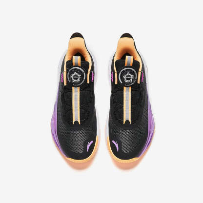 ANTA Kids ELITE - Black/Purple - Boys' Basketball Shoe