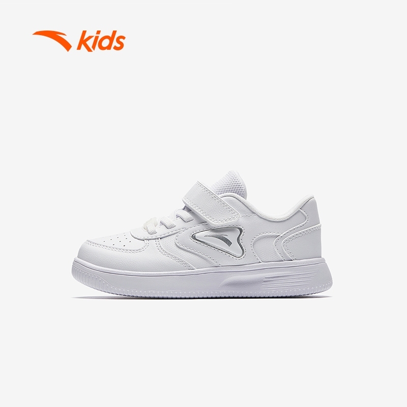 ANTA KIDS FLASHLITE 2.0 Unisex Classic White Velcro Skate School Shoes (Little Kids) - 3325C9933S