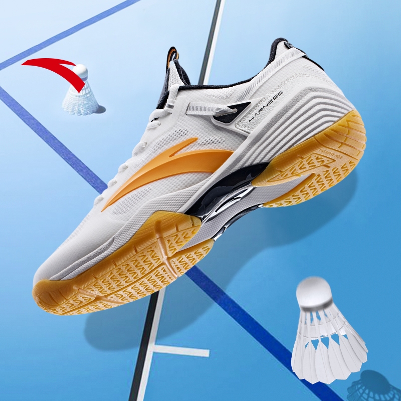 ANTA Men Badminton Shoes Stable Anti-skid Breathable Table Tennis Shoes 9124F4401