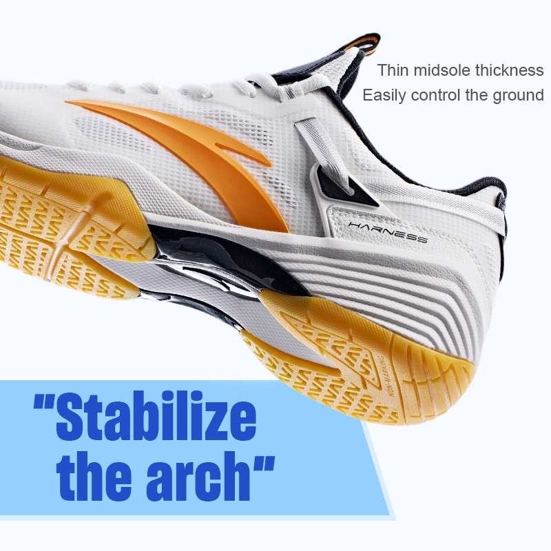 ANTA Men Badminton Shoes Stable Anti-skid Breathable Table Tennis Shoes 9124F4401