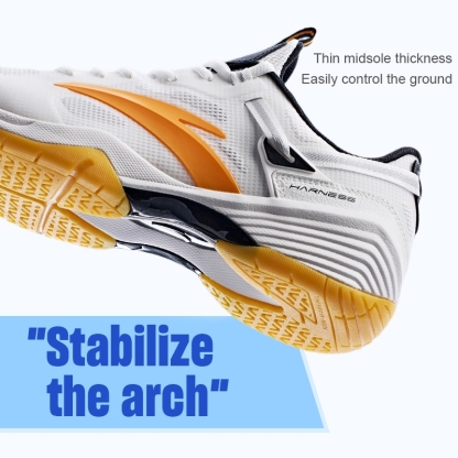 ANTA Men Badminton Shoes Stable Anti-skid Breathable Table Tennis Shoes 9124F4401