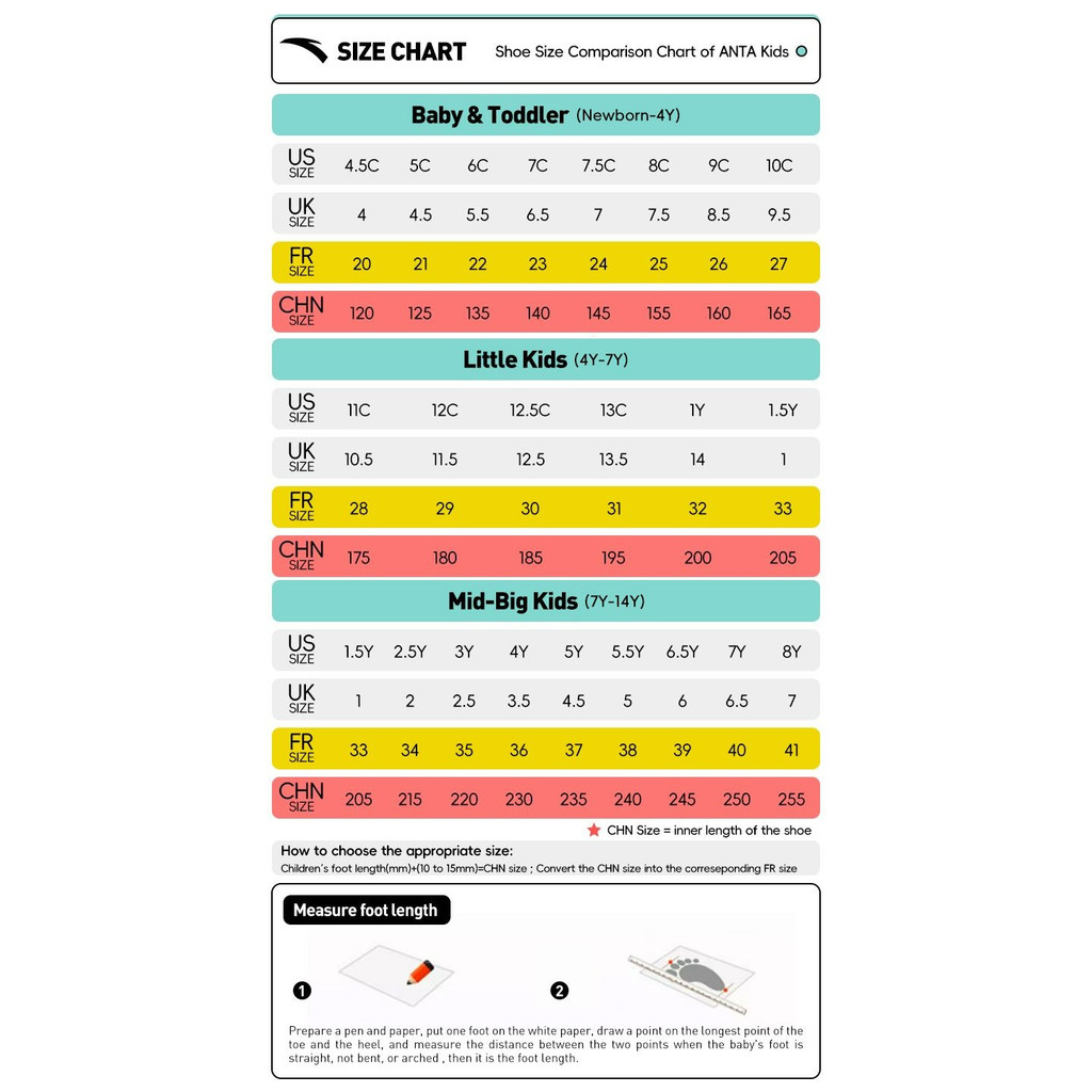 ANTA Girls Sports Big Kids 7-14 Years Running Shoes