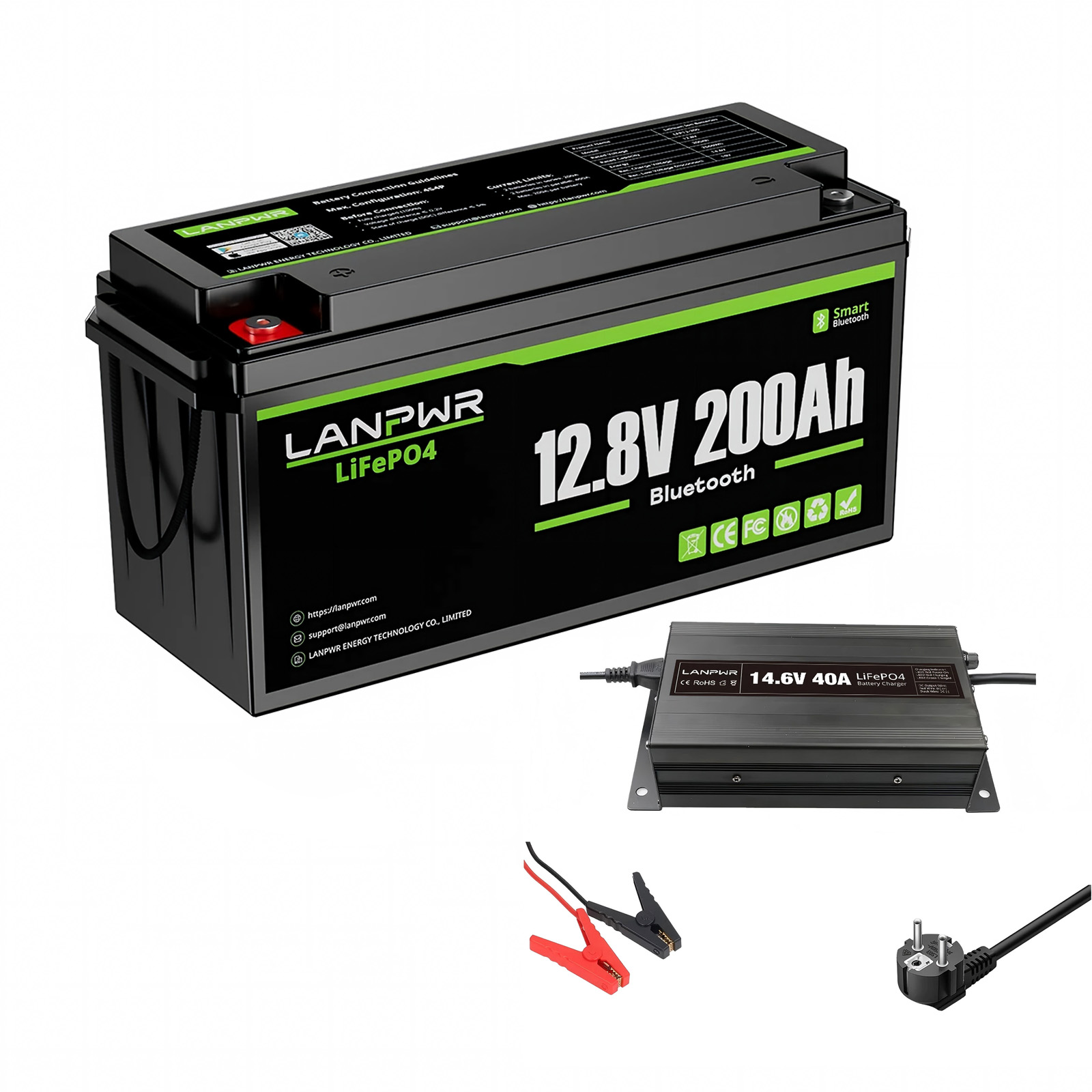 LANPWR 12V 200Ah Mini LiFePO4 Battery for Motorhomes & Campervans