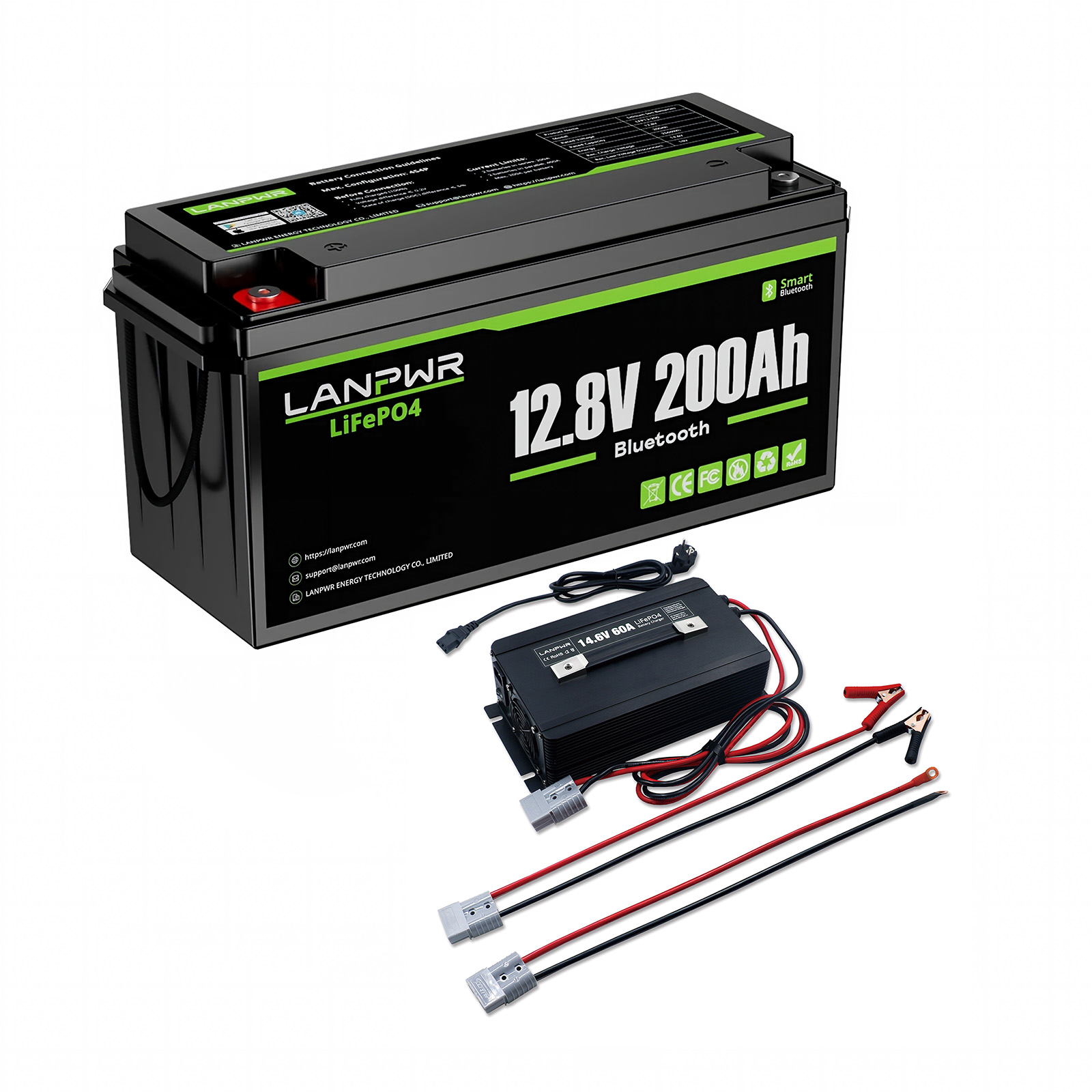 LANPWR 12V 200Ah Mini LiFePO4 Battery for Motorhomes & Campervans