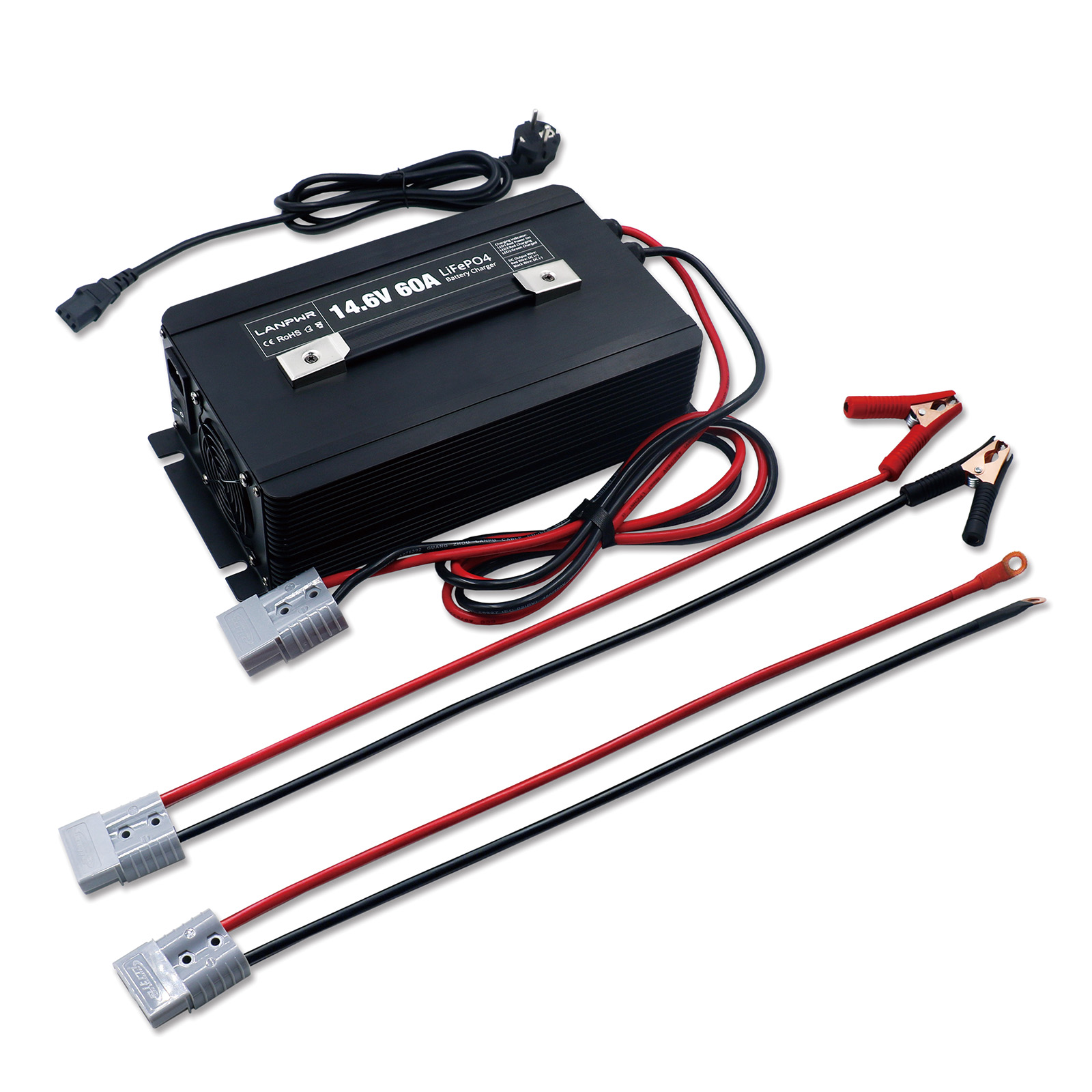 LANPWR 12V (14.6V) 40A LiFePO4 Battery Charger