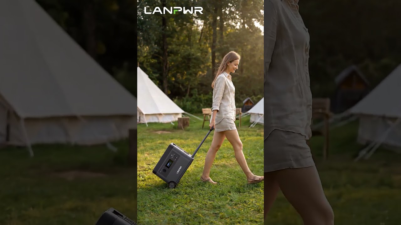 LANPWR D5-2500 Portable Power Station Solar Generator 2160Wh 2500W Perfect for Outdoor camping, RV trip, Outdoor party, Home use