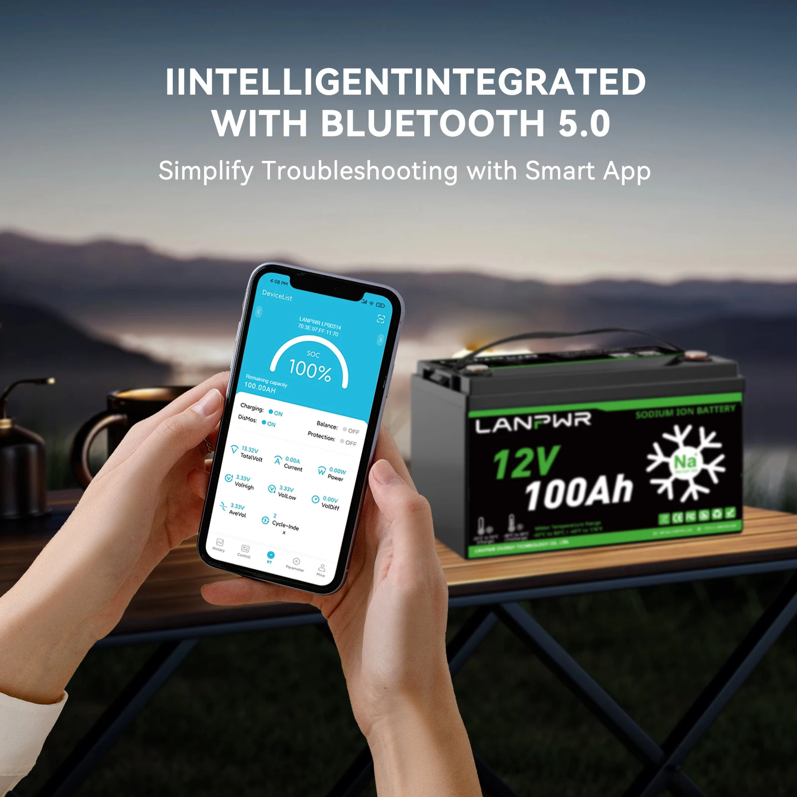 LANPWR 12V 100Ah Sodium-Ion Battery – Reliable Charging at -20°C