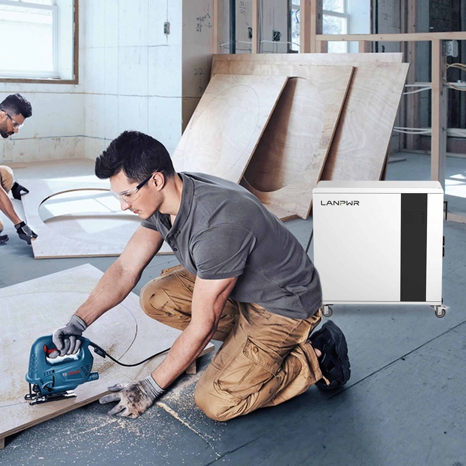 Portable solar generator suitable for powering household and outdoor tools