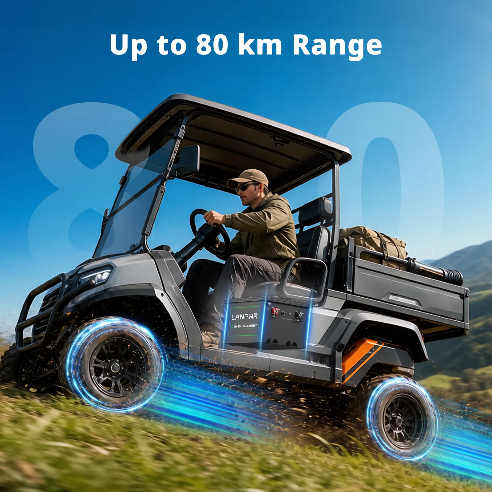 48V 105Ah Lithium Battery Delivering up to 80km Driving Range for Golf Carts & UTVs
