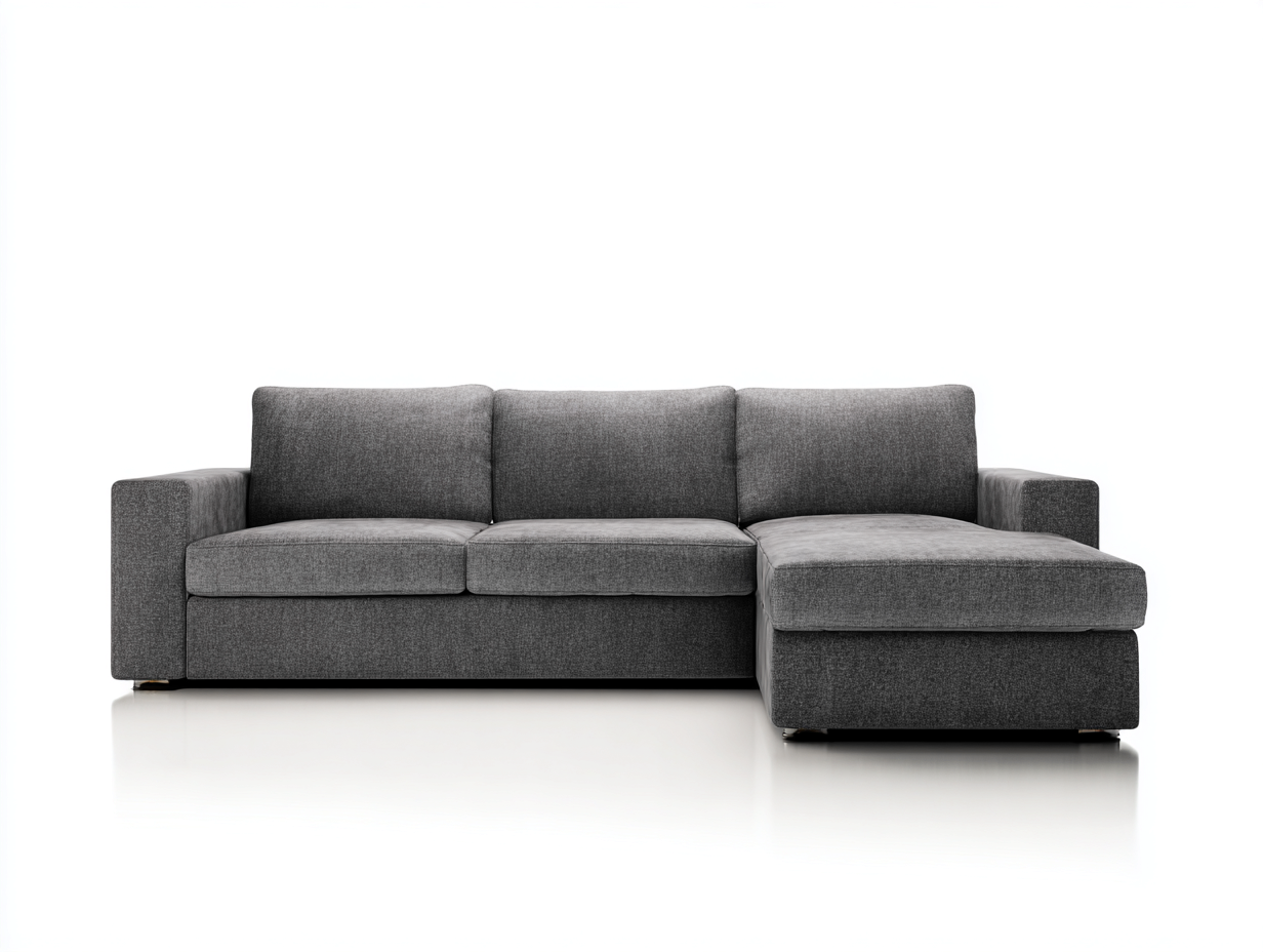 Corner Sofa fabric upholstery 260x160x85 cm - grey - modern comfort design-Cozygetbase