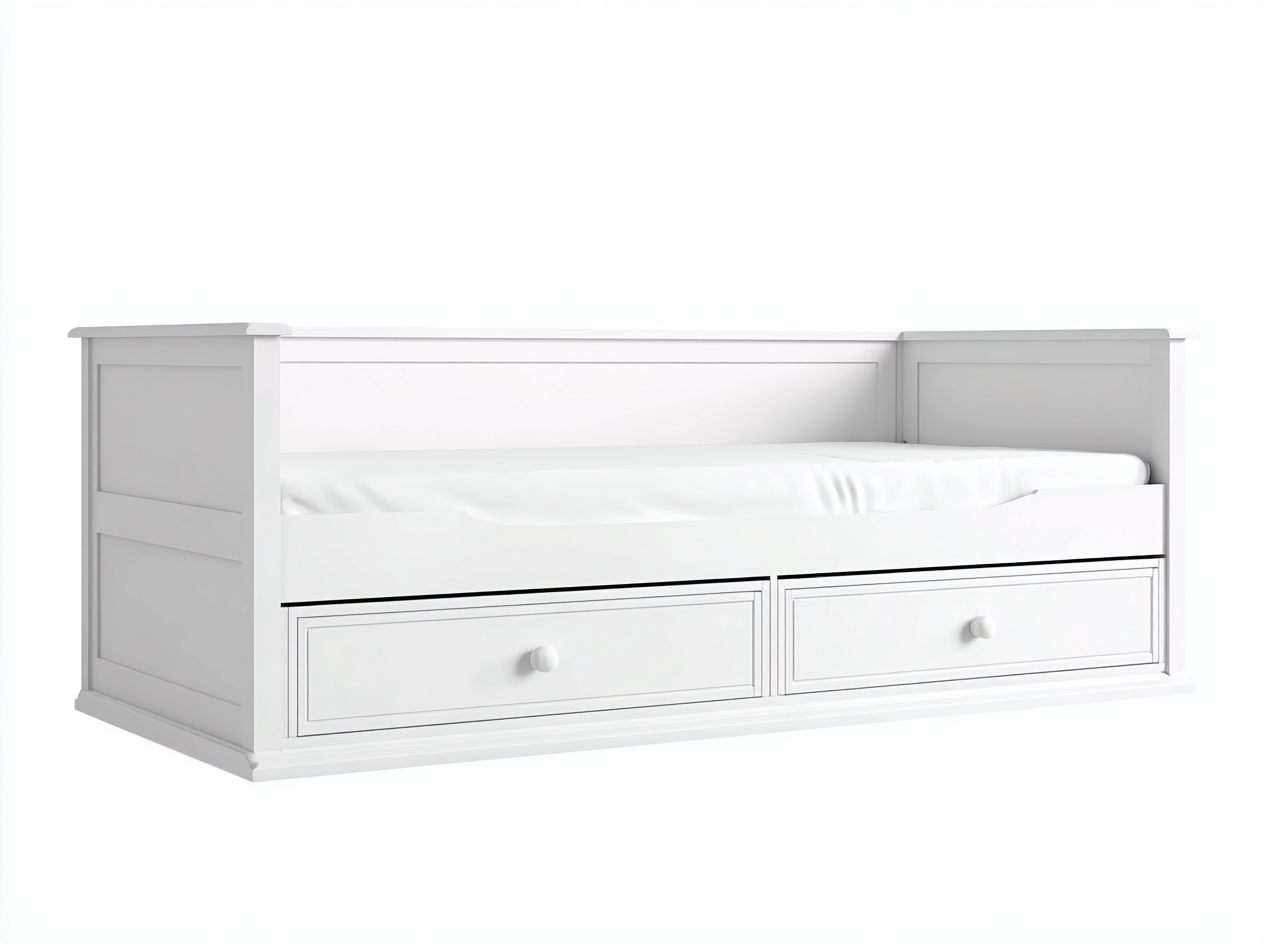 Sofa Bed engineered wood 200x95x85 cm - white - modern storage design-Cozygetbase