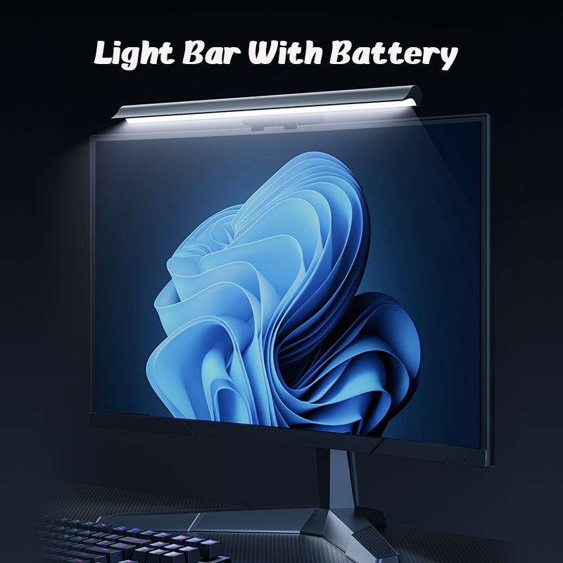 Wireless Desktop Laptop Monitor Light With Rechargeable Battery