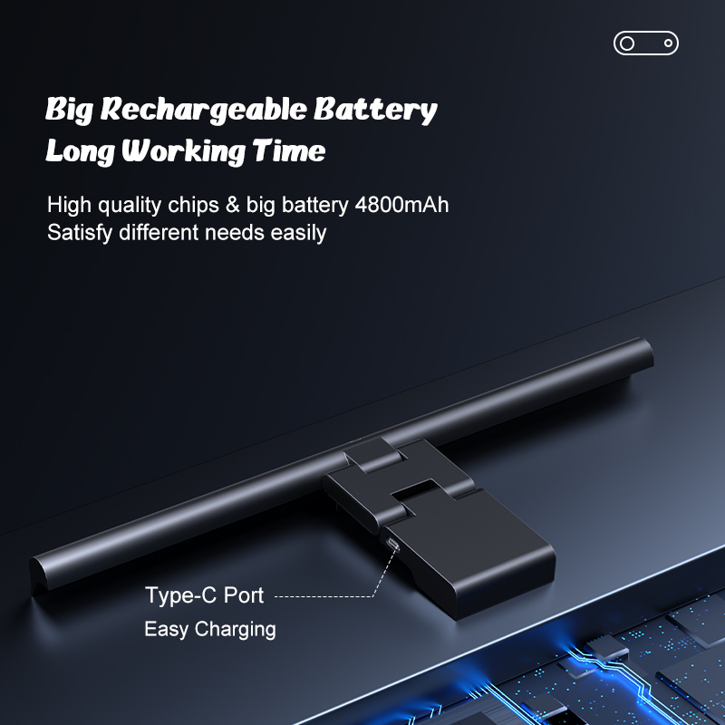 Wireless Desktop Laptop Monitor Light With Rechargeable Battery
