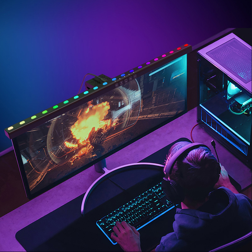 Music Rhythm Desktop Monitor Light Bar for Big Screen