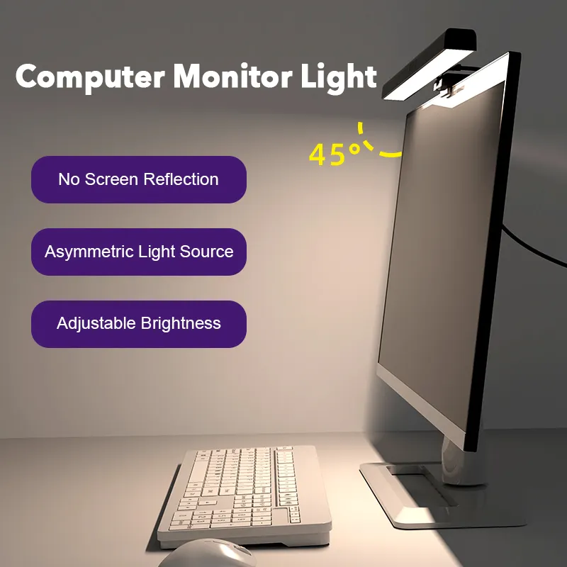 Eye Caring Space Saving Computer Monitor Light Bar