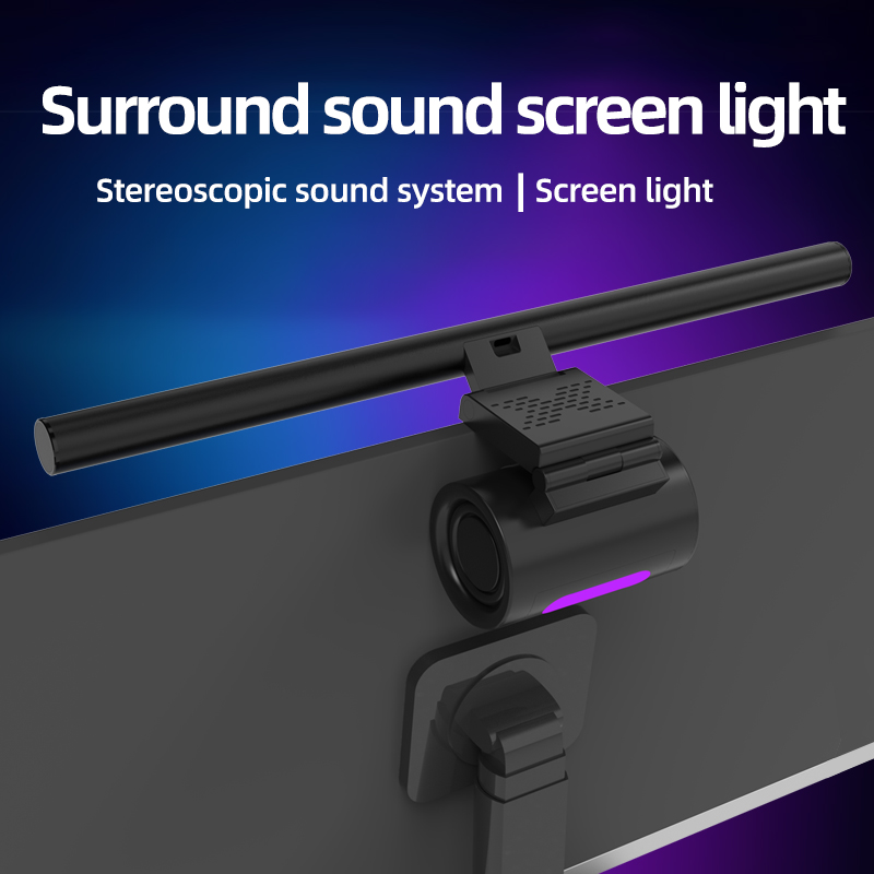 Laptop Desktop LED Monitor Light with Bluetooth Speaker