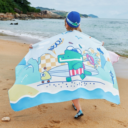 游泳速幹浴巾a類男女寶寶毛巾吸水便攜兒童沙灘巾海邊