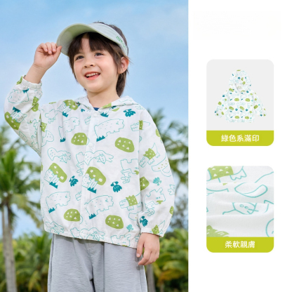 兒童外套男童連帽上衣純棉女童開衫寶寶滿印衣服