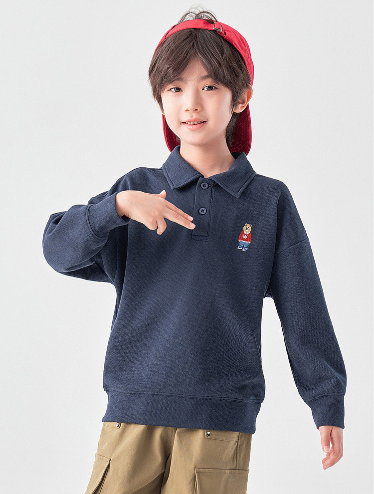 藏青色前片