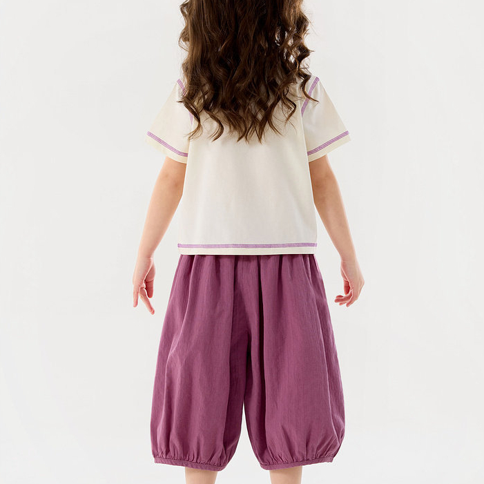 女童套裝夏款女孩短袖褲子兩件套2026夏季新款女寶衣服