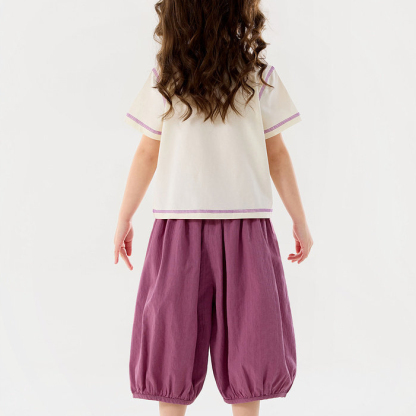 女童套裝夏款女孩短袖褲子兩件套2026夏季新款女寶衣服