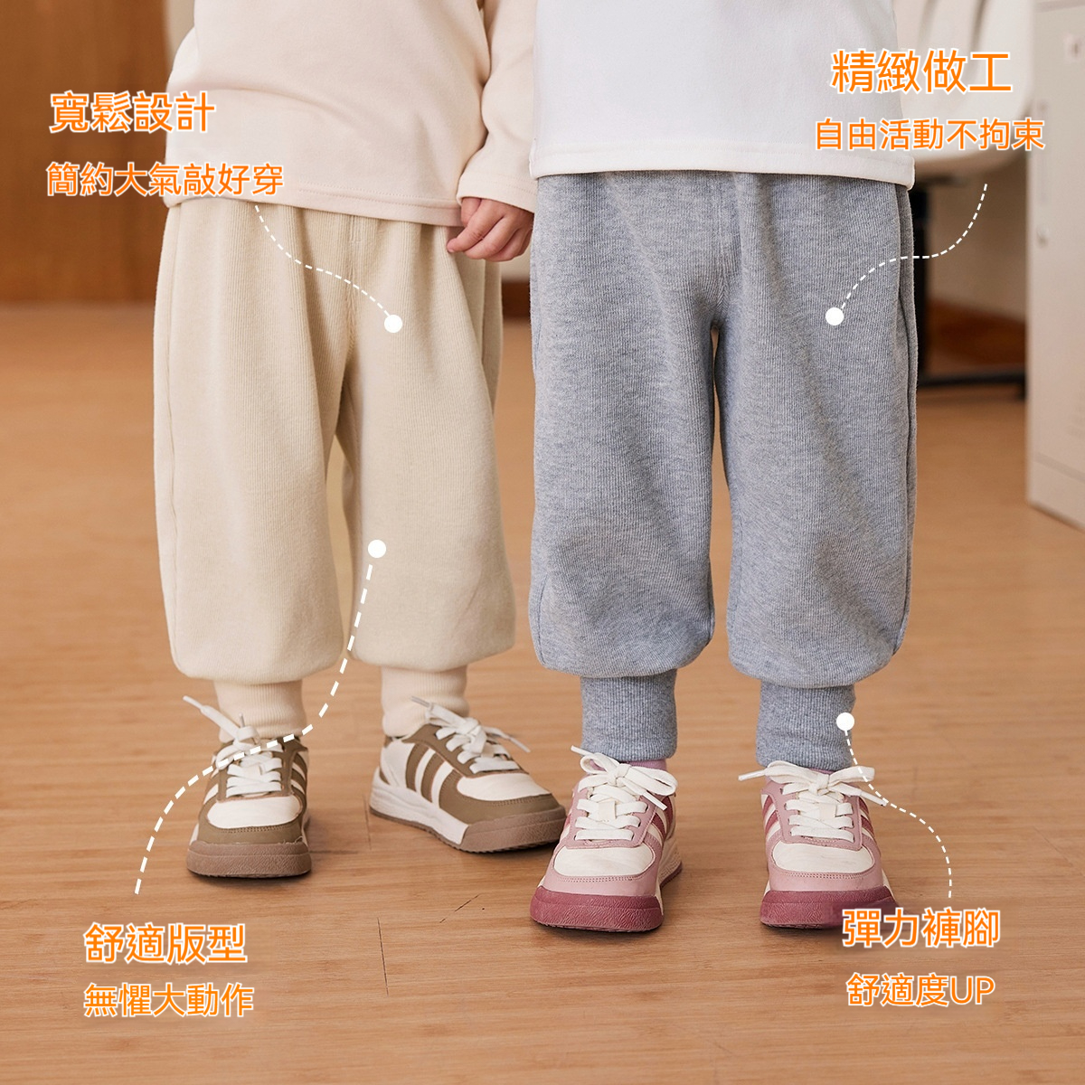 兒童褲子春裝女童運動褲男童束腳褲春季衛褲小童衣服童裝