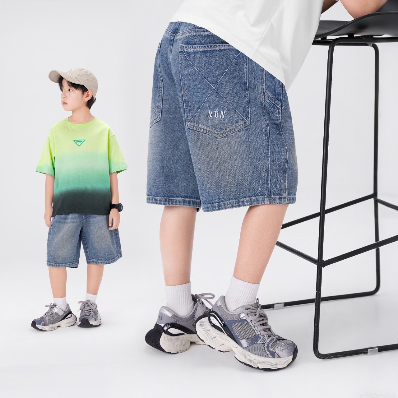 男童牛仔短褲夏季薄款透氣褲子2026新款兒童夏裝洋氣中褲