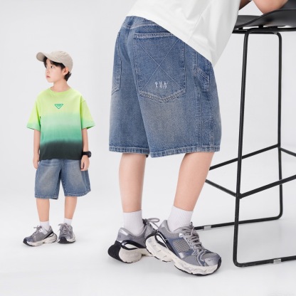 男童牛仔短褲夏季薄款透氣褲子2026新款兒童夏裝洋氣中褲