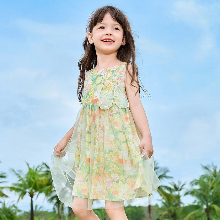 女童裙子夏季連衣裙女寶背心裙夏裝輕薄女孩無袖夏裝童裝