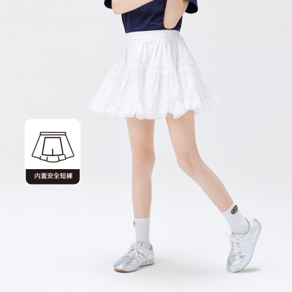 女童短裙2026夏季新款純棉蛋糕裙兒童裙子防走光半身裙