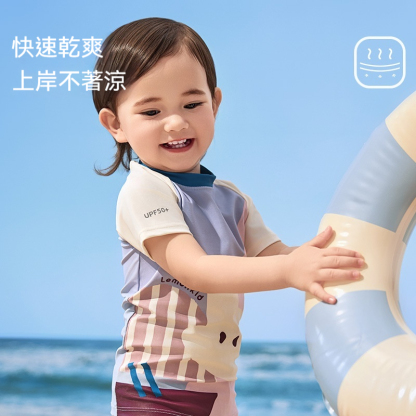 兒童泳衣連體原紗防曬耐氯分體寶寶泳裝海邊夏季款