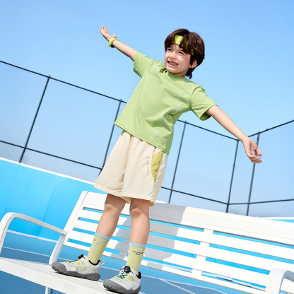 2026夏季新款男孩女童戶外運動拼色速幹短褲騎行褲子